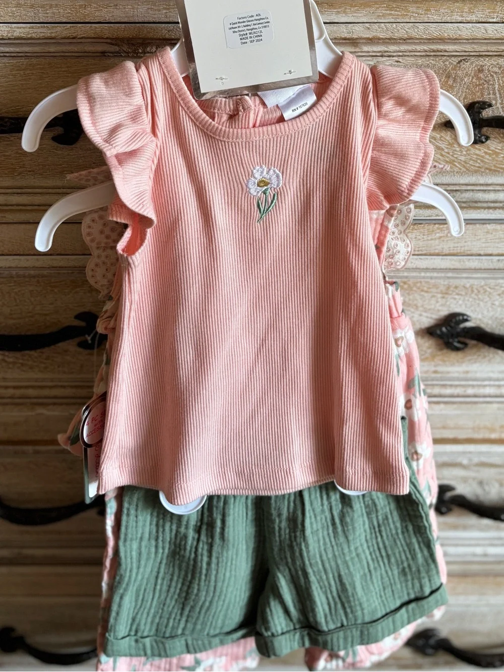 Little Lass Top Bottom 4 Piece Set 12 Months New
